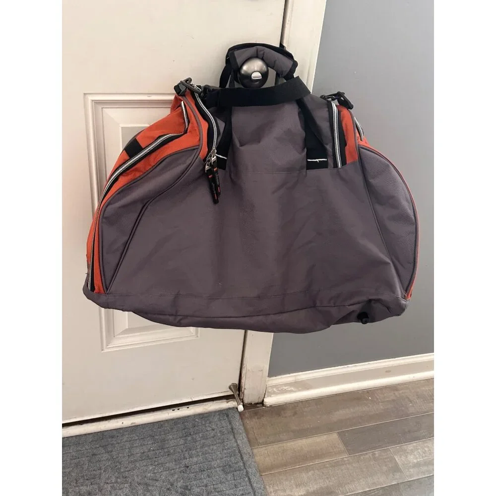 Jeep Gray & Orange‎ Duffel Bag With Shoulder Strap & Zipper Closure